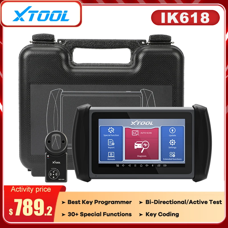 Newest XTOOL IK618 X100 Key Programmer Car OBD2 Diagnostic Tools X100PAD3 Key Programmer 30+ Reset Serve Bi- Directional Control