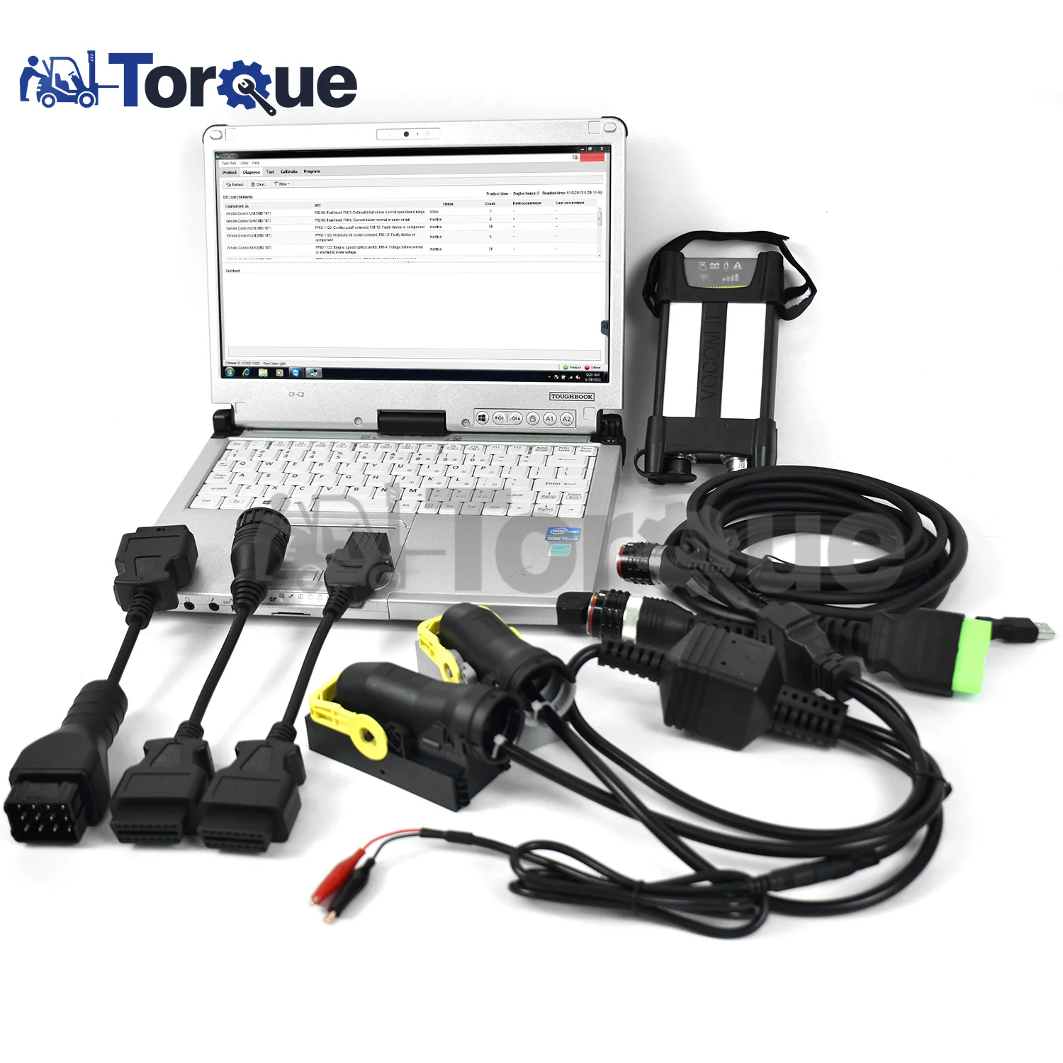 

V2.8 ptt dev2 For Vocom II 88890400+ECU programming test cable VOCOM2 For Renault UD Mack Truck Diagnostic Tool CF C2 laptop