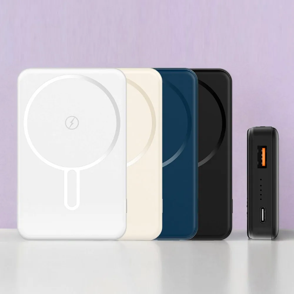 Ess Slim Schnelllade-Powerbank 5000 und 10000 mAh (Magnetisch/Iphone/Schnellladung/Magnet/Wireless Charging)