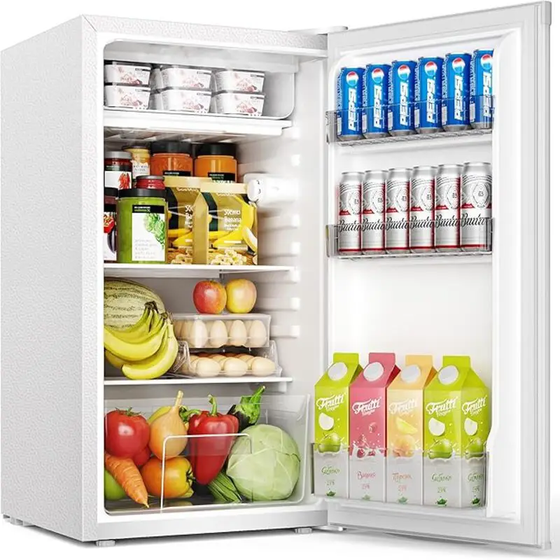 91L Ultra-Leiser Mini-Kühlschrank (38dB) mit Gefrierfach, 7-Stufen Thermostat, für Schlafzimmer/Büro