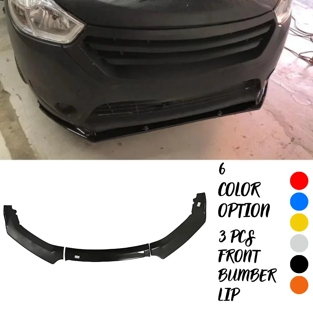 3 Pcs Front Bumper Lip For Dacia Dokker Body Kit Car Accessories Spoiler Splitter Diffuser Flap Sport Bumper Exterior Parts