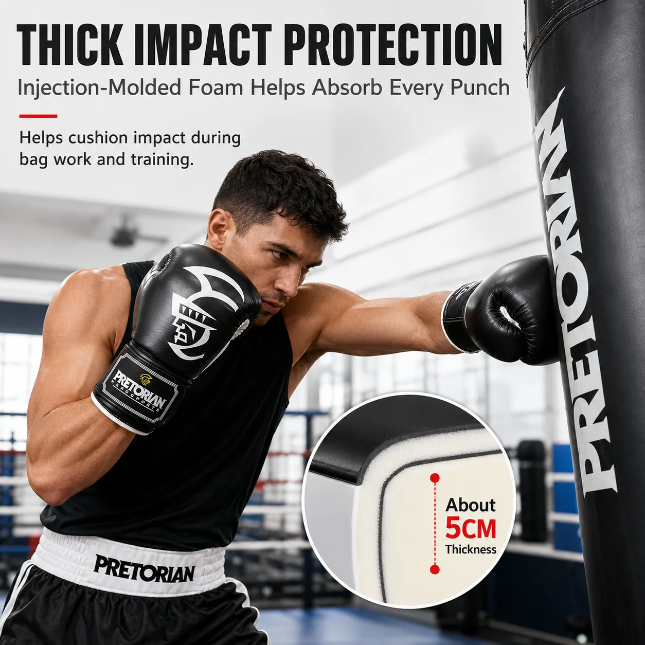 PRETORIAN Boxing Gloves 10oz 12oz 14oz 16oz PU Leather Muay Thai Kickboxing MMA Training Gloves for Sparring Heavy Bag