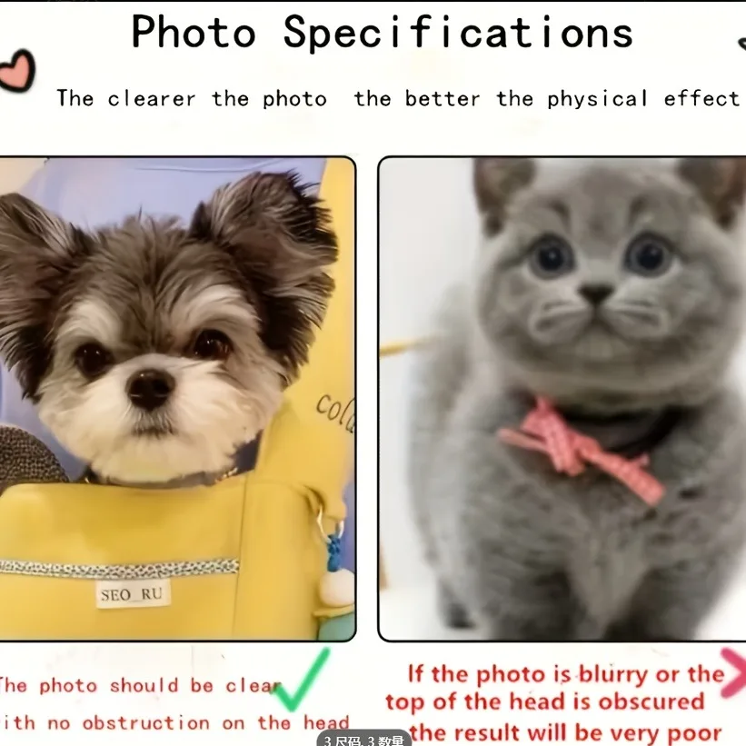 Custom Irregular Pet Acrylic Standee, 2D Flat Pet Photo Tabletop Display with Base, Cat & Dog Custom Portrait Desktop Ornament, - view 4