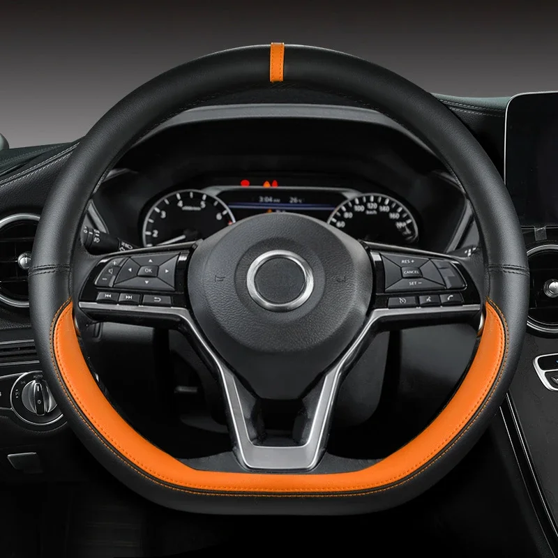 Pokrowiec na kierownicę samochodową do Nissan X-Trail Qashqai March Serena Micra Kicks 2017-2019 Altima Teana 2019, akcesoria samochodowe — zdjęcie 2