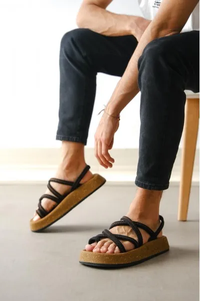 

BA0343 Men's Bodrum Rope Rope Daily Sandals