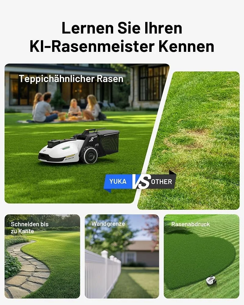 BRAND New YUKA 2000 cordless robot mower with lawn sweeper kit now available