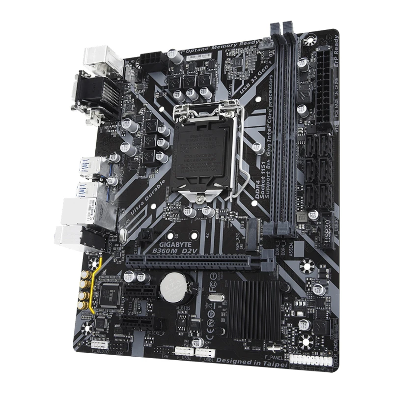 Imagem -04 - Placa-mãe Gigabyte-b360m D2v Intel B360 Lga 1151 Ddr4 Micro Atx Núcleo Vga ps 2