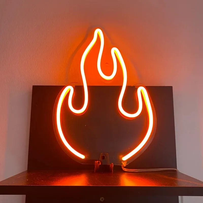 

Flame Neon Sign Fire Led Neon Sign Neon Night Light Fire Led Light Neon Sign Bedroom Room Decor Neon Sign for Home