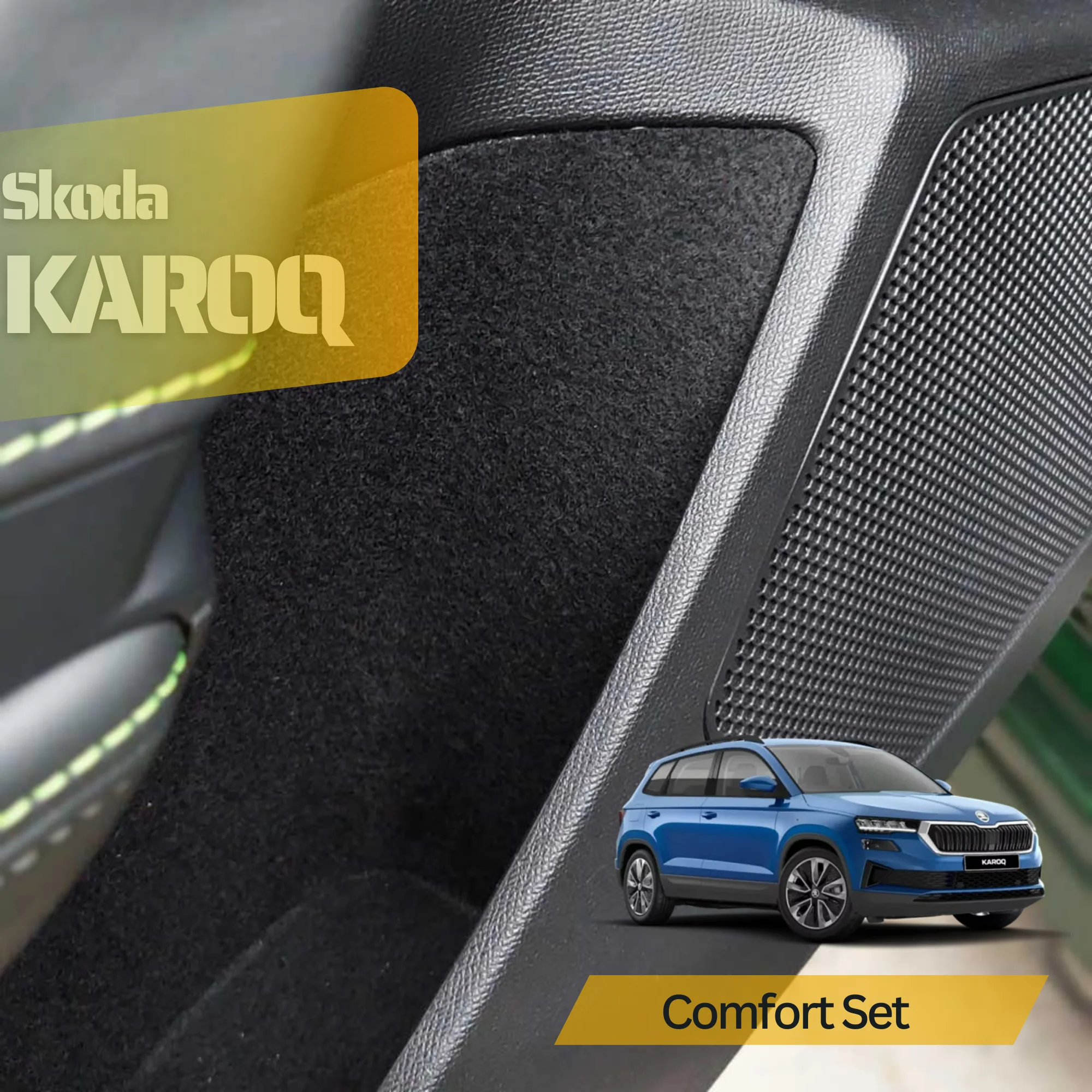 TRIM COATING COMFORT FOR SKODA CAROQ-ISOLATION AND FABRIC LASER CUT