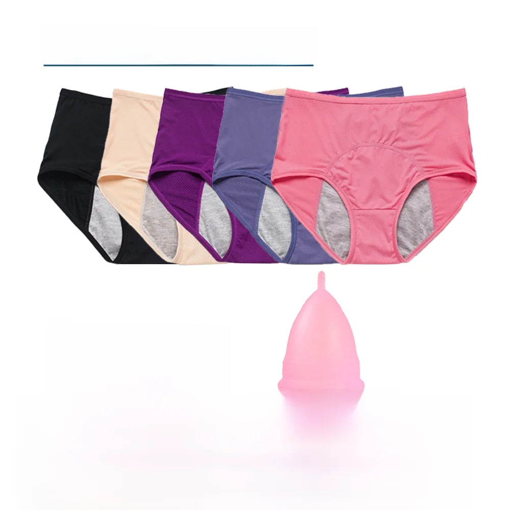 5 teile/satz auslaufs ichere Menstruation höschen Frauen Periode Unterwäsche sexy Hosen physio