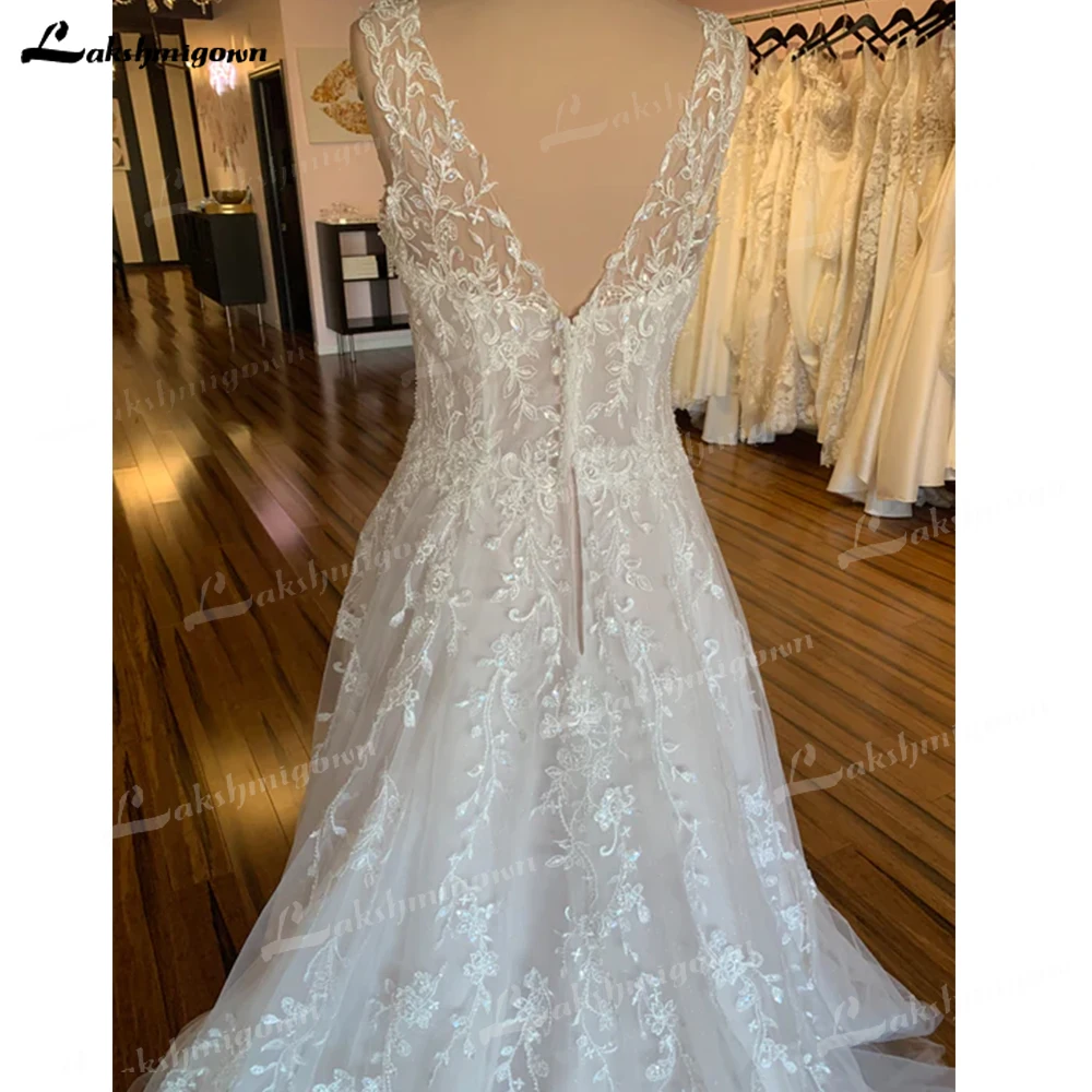 Chil abiti da sposa di lusso per le donne elegante Sweetheart senza maniche Appliques di pizzo abito da sposa Vestidos De Novia