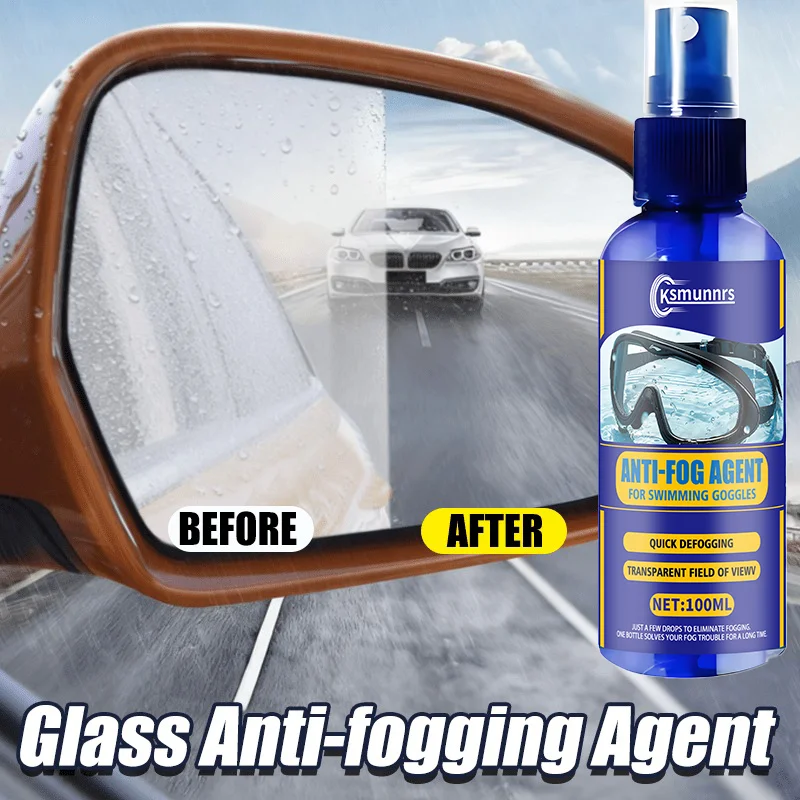 Winter car defogger, upgraded antifreeze antifog, windshield and rearview mirror rain repellent spray, long-lasting anti-fogging