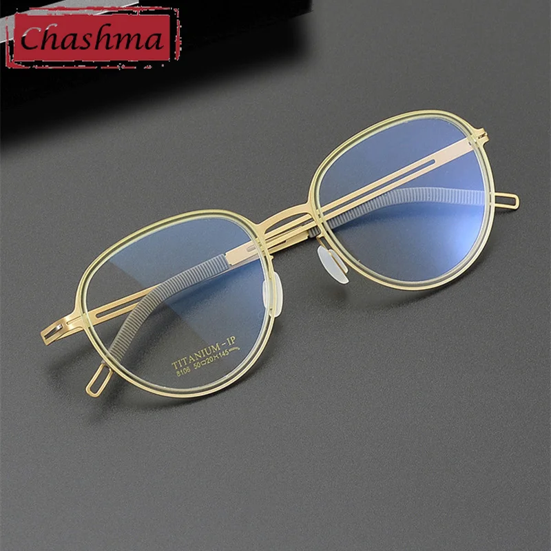 Chashma Prescription Glasses Retro Women Acetate Pure Titanium Eyeglasses Frames Trendy Eyewear Men Optical Lenses Spectacles
