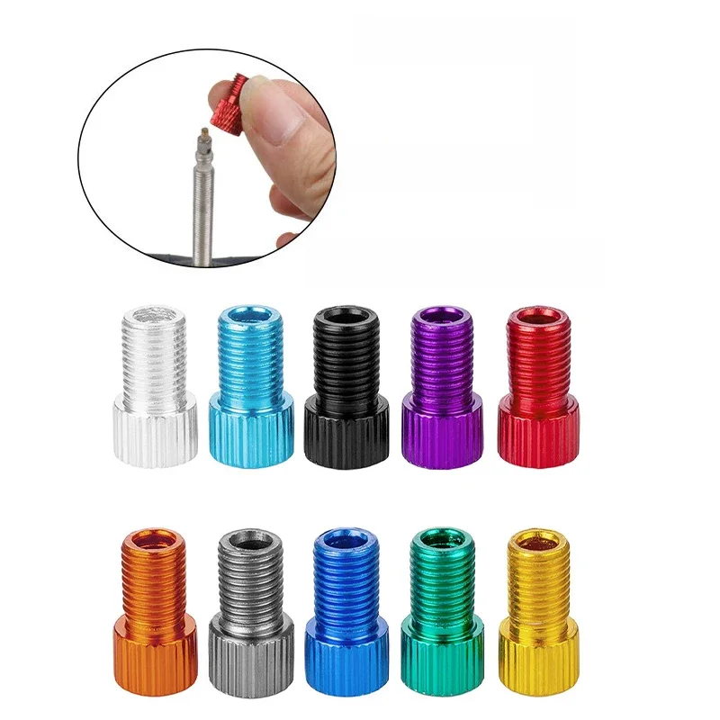 AliExpress UK 10 Colour Aluminum Bicycle Bike Valve PRESTA to SCHRADER Converter Car Valve Adapter