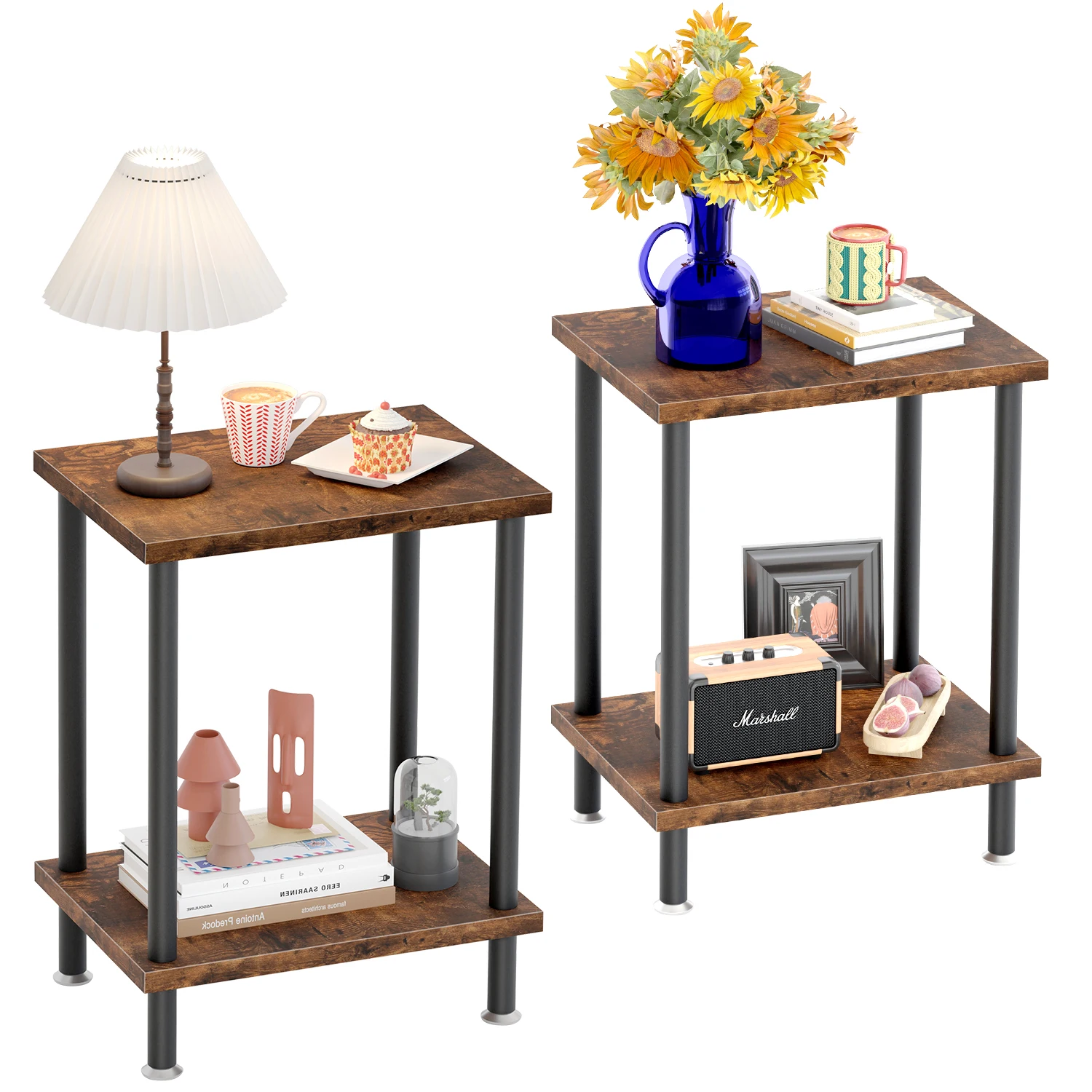 طاولة جانبية، أثاث الطابعة، طاولة جانبية قابلة للتكديس، منضدة Buró لغرفة النوم، طاولة جانبية قابلة للتكديس #1