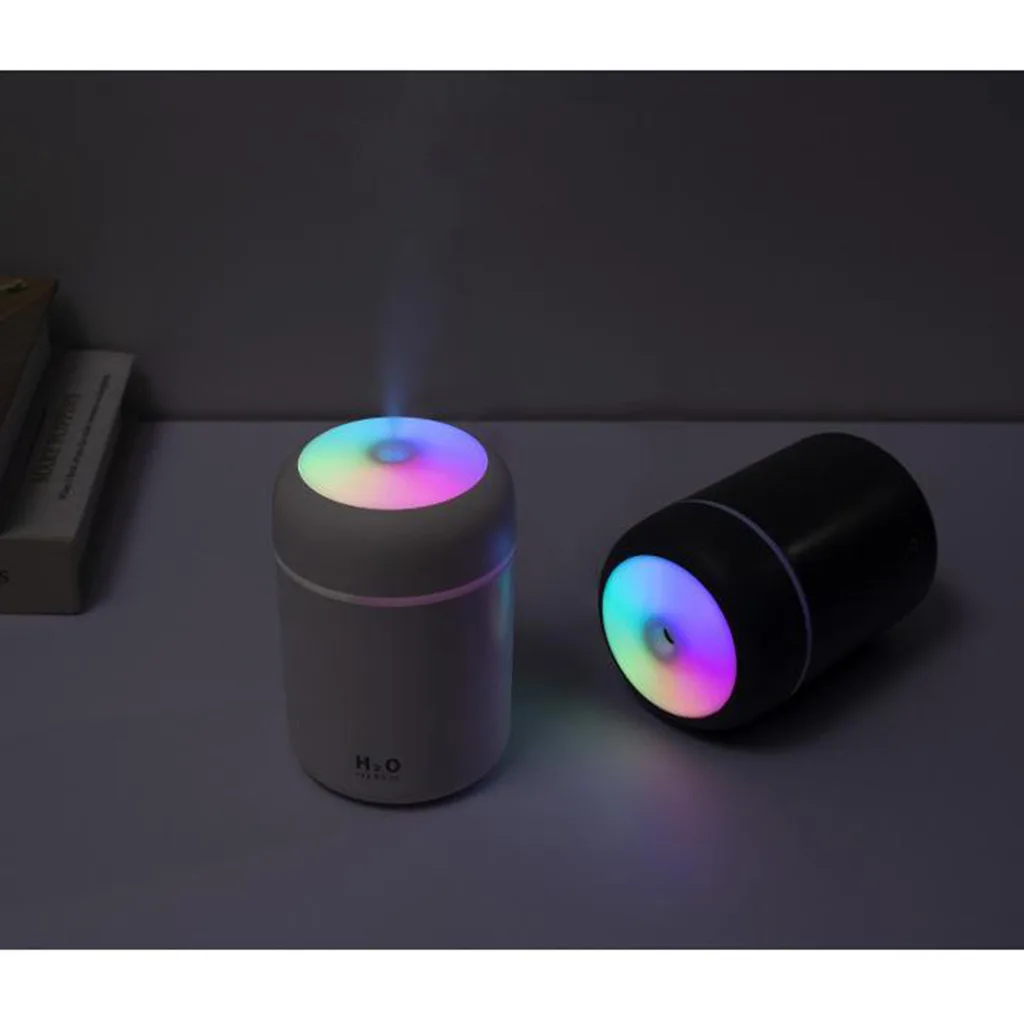 Xiaomi nawilżacz powietrza 300ml niski poziom hałasu perfumy Mist Maker przenośny USB olejki eteryczne dyfuzor z noc Lignt dla Home Office