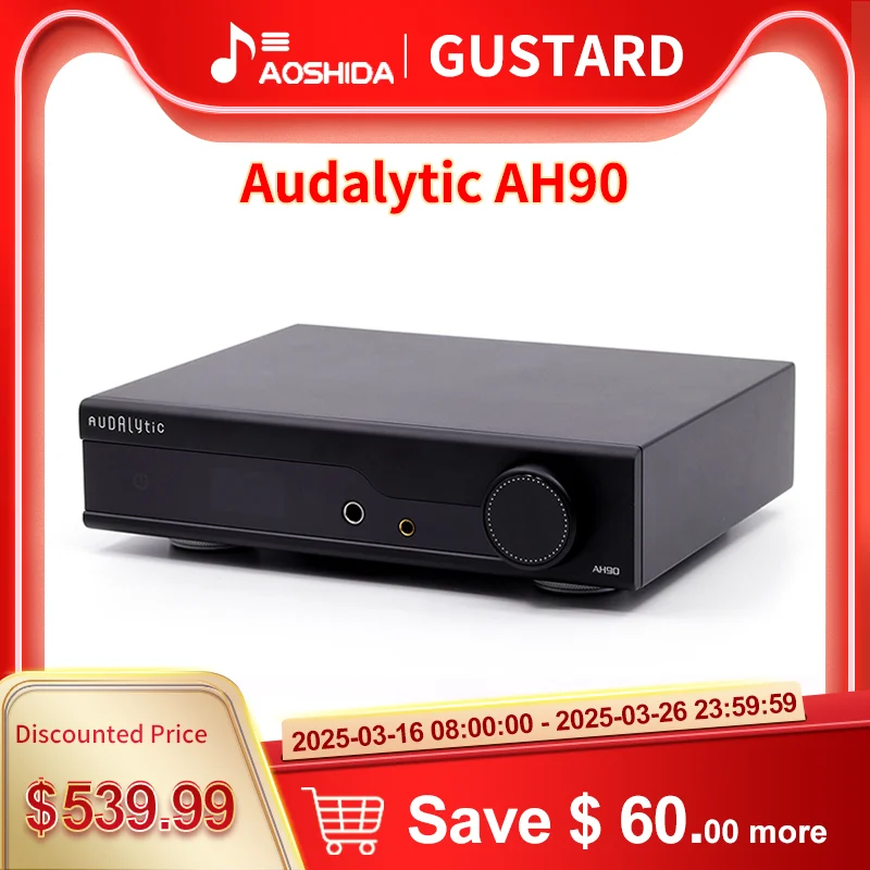 Gustard Audalytic AH90 Streamer DAC Headphone Amp AK4191+AK4499 Audio DAC Roon Bridge 4.4mm Balanced Headphone Amplifier Pre-Amp