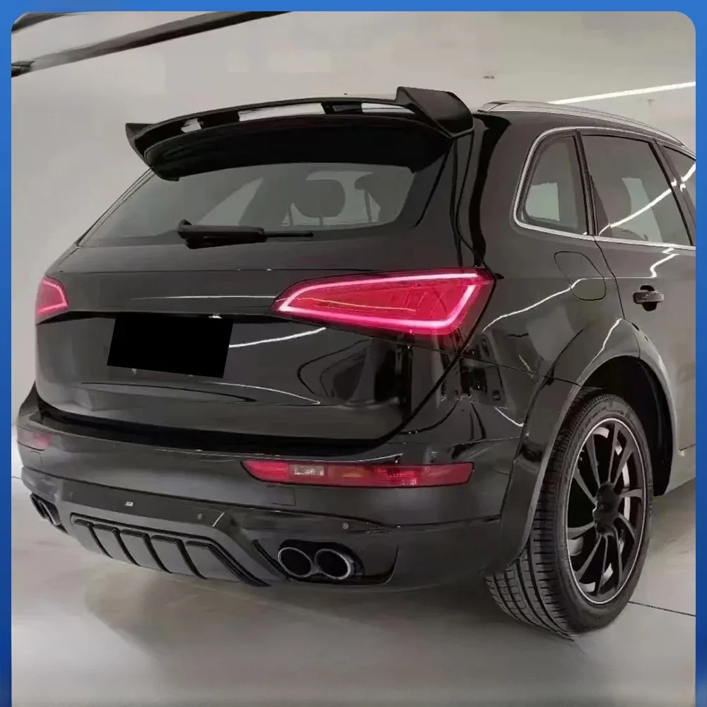 Spoiler bagażnika Audi Q5 2010-2017, styl ABT, wysokiej jakości FRP, czarny połysk, z prawdziwego włókna węglowego, spojler na klapę bagażnika, lotka. — zdjęcie 2