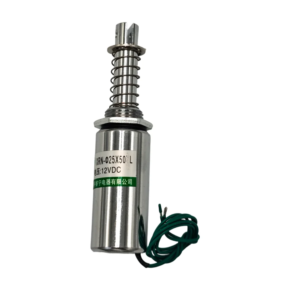 XRN-25X50L DC Pull Type Tubular Solenoid Electromagnet Industrial Solenoid Coil Easy Mount Linear Actuator