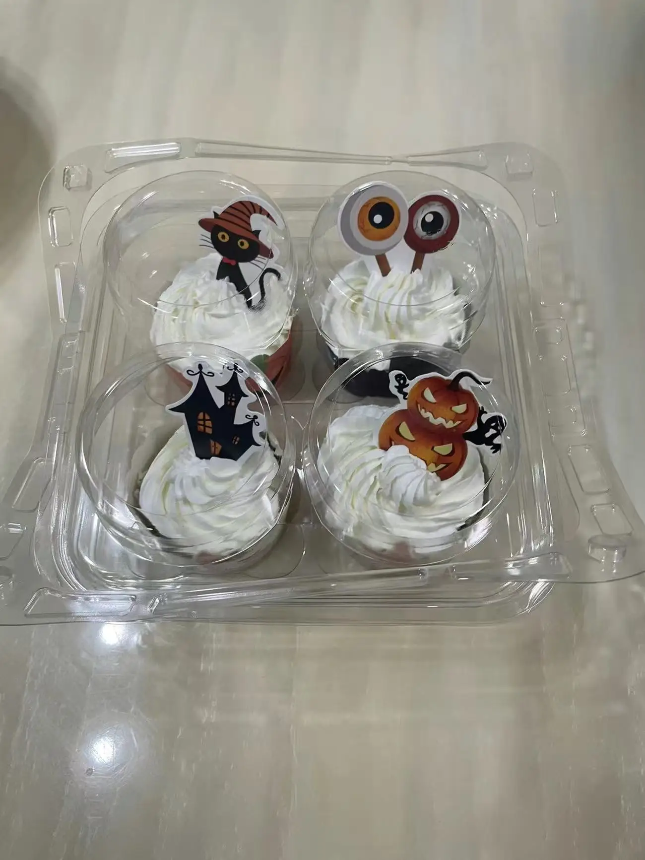 4/6/12 Count Cupcakes Box Tray Container Cake Carrier Holder Muffin Boxes Baking Muffins Egg Tart Storage Tray Tall Dome Lids photo review