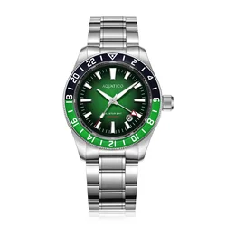 Sea Star GMT Green Dial Green and Black Bezel Inlay