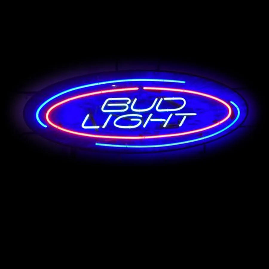 

BUD Light Neon Light Sign Budweise Lamp Wall Room Decor Open neon wall light Store Business Display Real Glass Tube Handcrafted