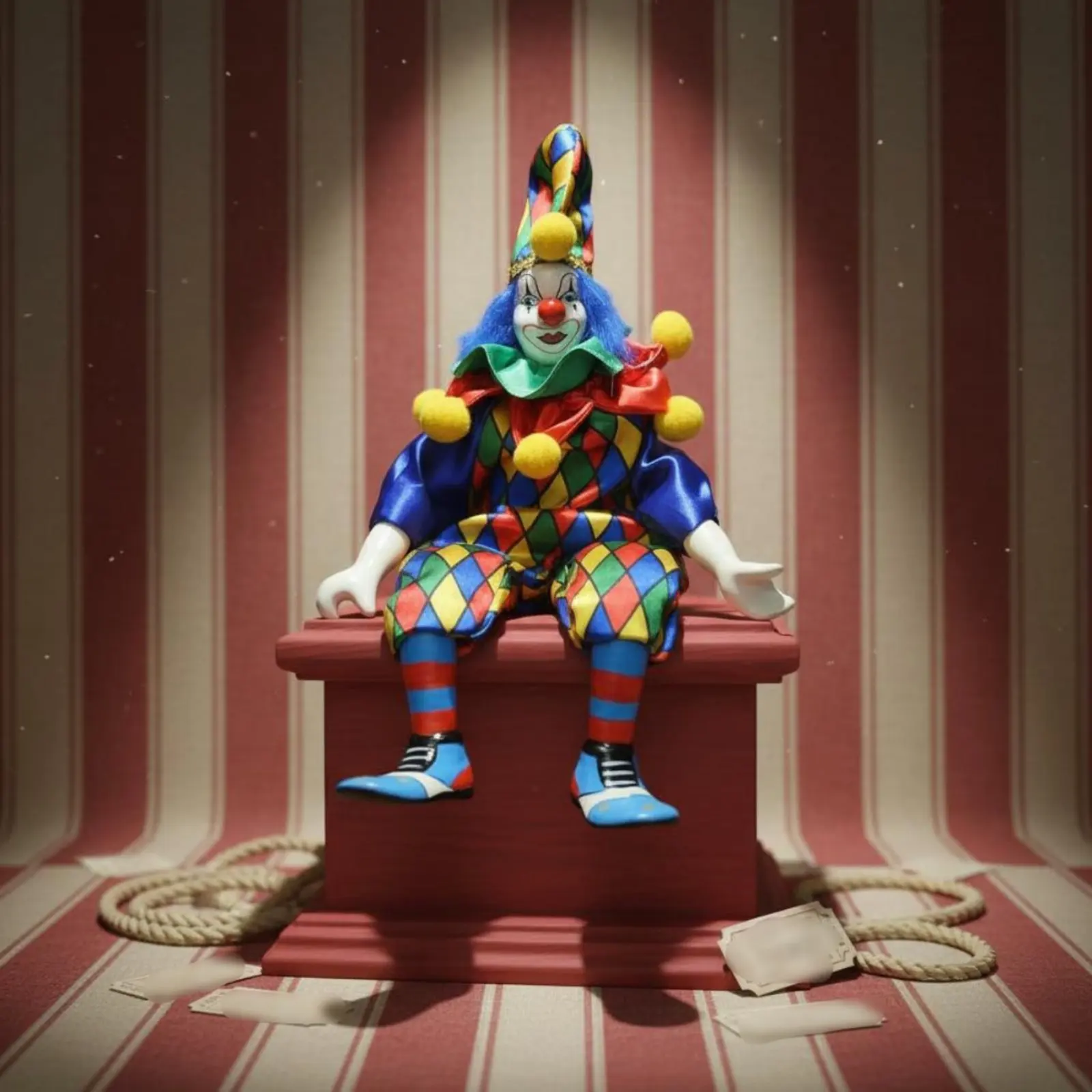 Ceramic Clown Figurine Home Decorative Figurine Shelf Display Ornament For Bedroom Office Cafe Decor Christmas Holiday Gift