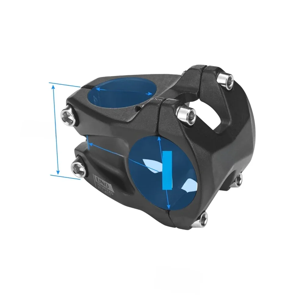 AliExpress NONE UNO MTB Mountain Bike Stem 35mm Clamp 0 Degree Bicycle Stem 35/45mm Short Bar Riser High-Strength Handlebar Extender