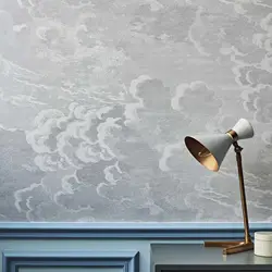 Cloud Wallpaper nordic wallpaper Grey clouds in scandinavian style(Non-Metalic) Nuvolette Wall Paper