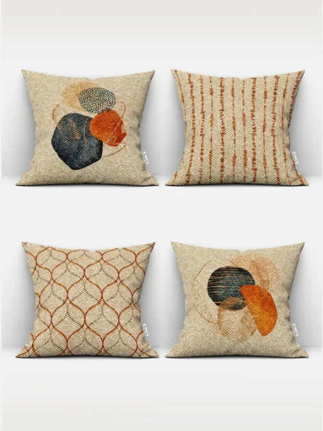 

Set of 4 Babyface Throw Pillow Case with Double-Sided Hidden Zipper