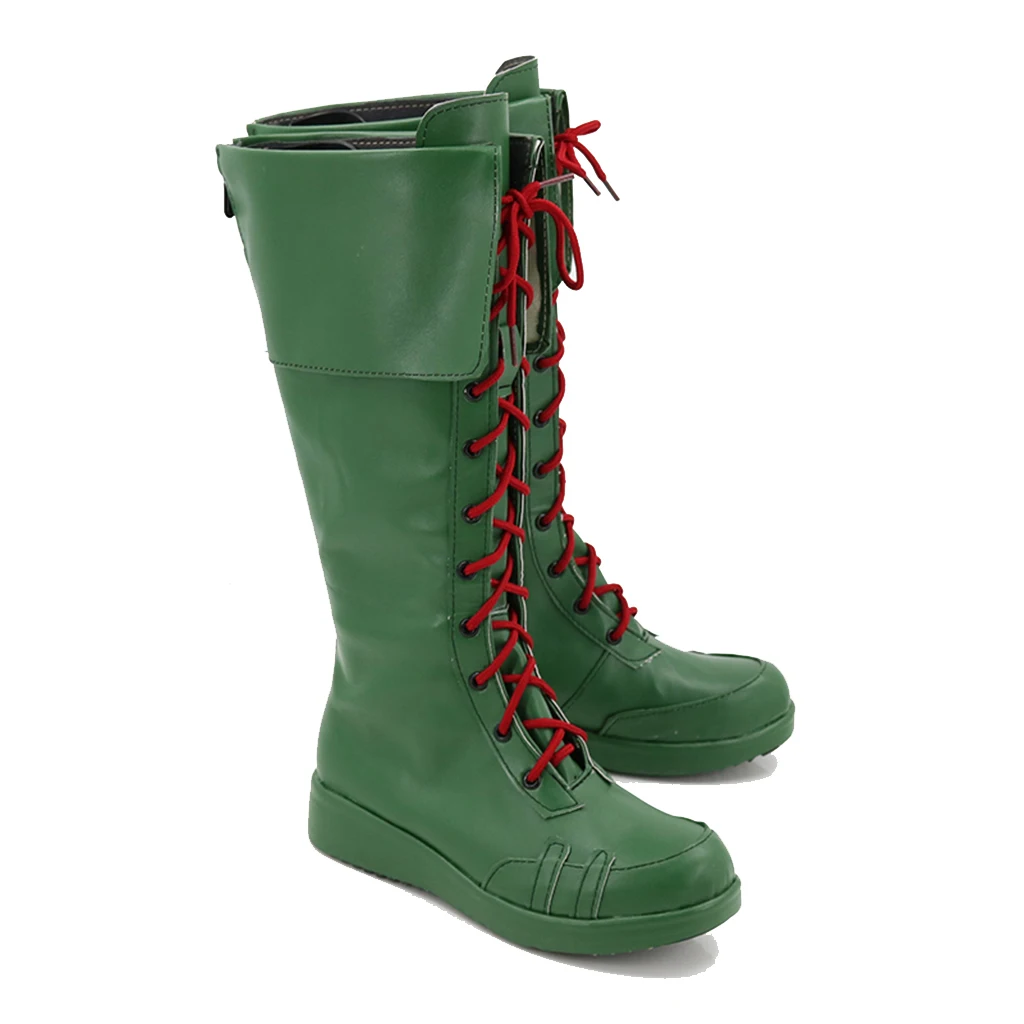 CostumeBuy Damian Mr Wayne Boots Cosplay Superhero Robin Shoes Green Boots Halloween Accessories Custom Made