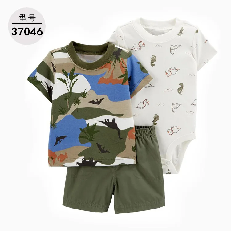 Baby clothes set 3pcs boys romper summer toddler girls clothes baby clothes unicorn toddler boy shirts infant baby outfits pants