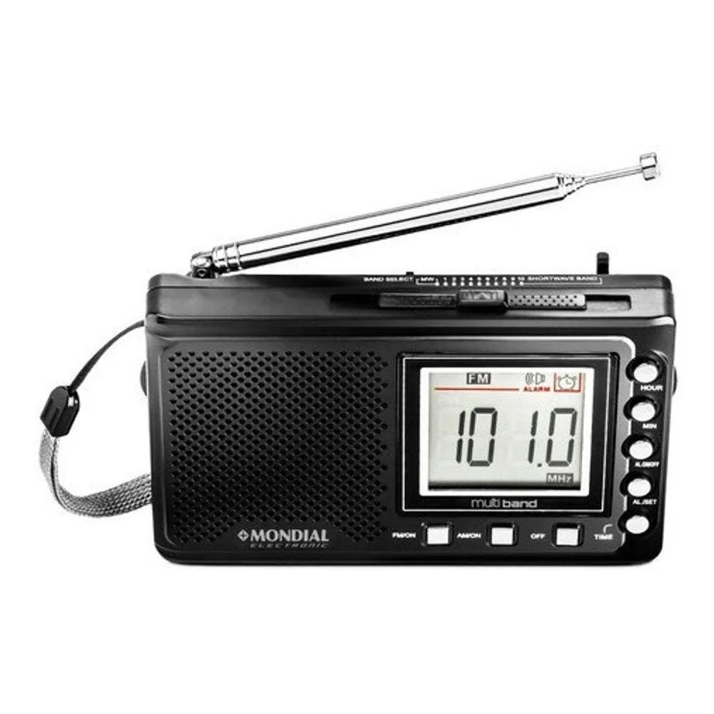 Radio Relogio Portatil Mondial Rp 04 Multi Band 2 Bivolt