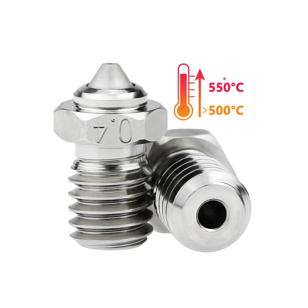 

NEW MK8/V6/Volcano MY Bimetal Nozzle 0.4/0.6/0.8mm 500°C Bimetal Nozzle For V6 Ender3/CR10/SW-X1/Vyper 3d printer Hotend Nozzle