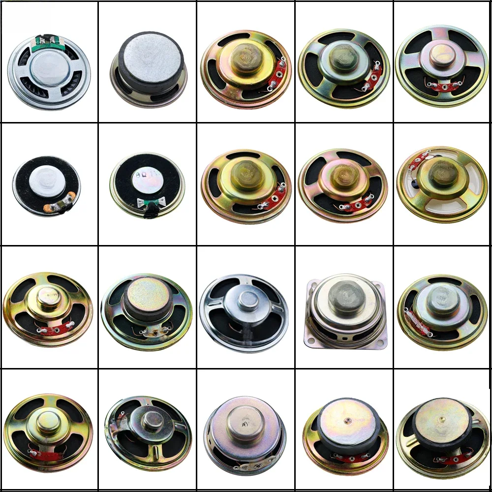 Haut-parleur audio portable 8 ohms, 0.5 Watt, 1 Watt, 2 Watt, 3 Watt, home cinéma, bricolage, diamètre 30mm, 36mm, 40mm, 50mm, 57mm, 66mm, 77mm, 1 pièce