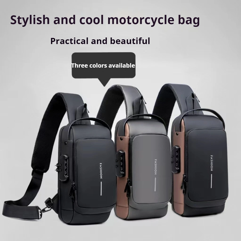 Men's high-end business crossbody  Waterproof USB Multifunction Shoulder Bag Password Lock Chest Bag Anti-theft