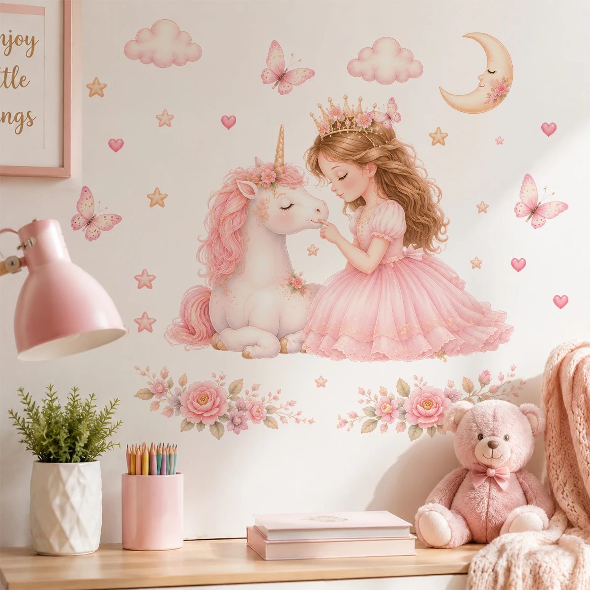 Naklejki ścienne Akwarelowa Ks – Baby Girl Nursery Quotes recenzja i cena