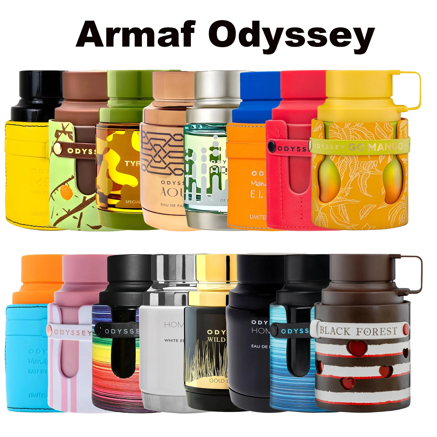 

Armaf Odyssey Series for Men Women EDP Spray Perfume Black Forest Mango Mandarinsky Elixir Aoud Aqua Birthday Present 3.4 oz