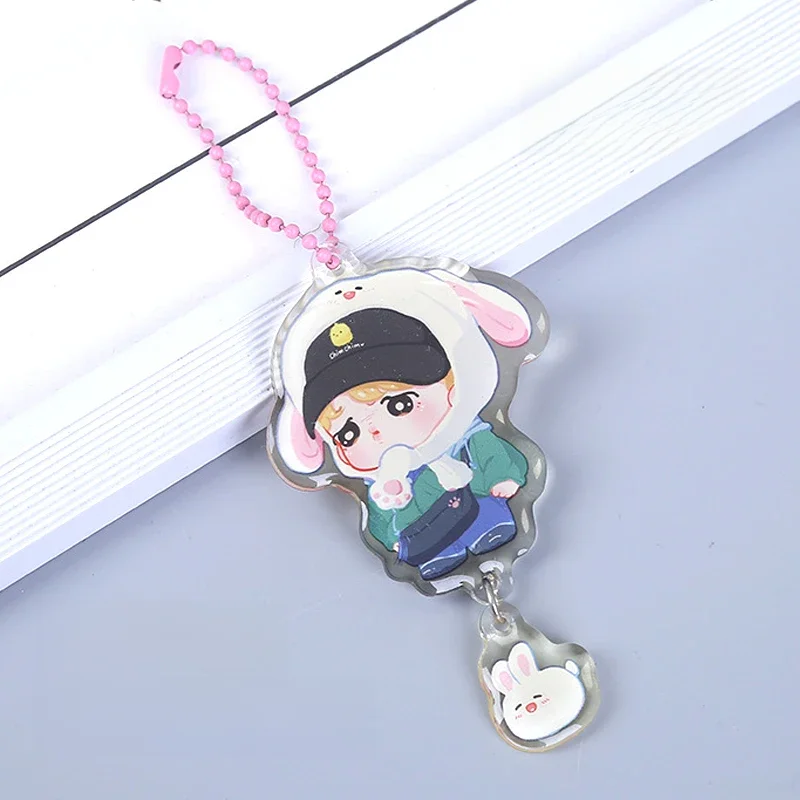 Spersonalizowane breloki do kluczy Hologram Designer Niestandardowe logo Brelok do kluczy Zdjęcie Spersonalizowane breloki do kluczy Anime Charms Przezroczyste akrylowe breloki do kluczy na prezent — zdjęcie 2