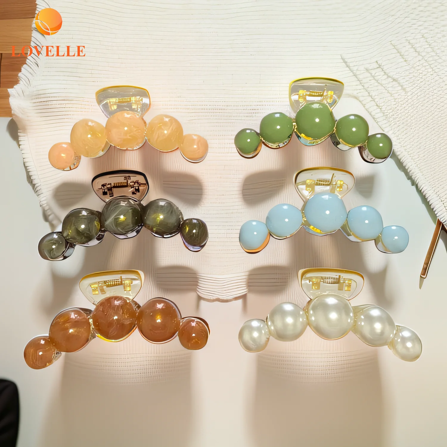 LOVELLO Hair Decoration 10CM Size High Quality Nonslip Acrylic Hair Claw Clip Colorful for Girls Lady Women Hair Using image 6