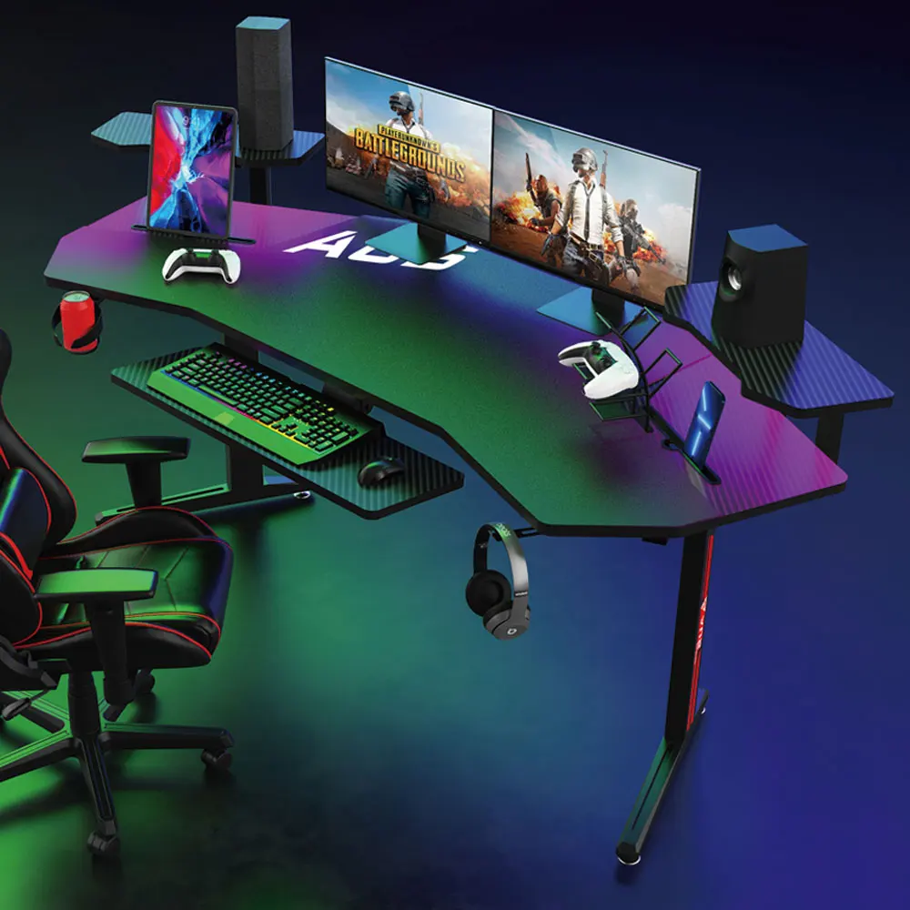 AUS WinneRex MT wide LED gaming desk jet computer desk keyboard base 1800