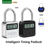 RAYKUBE SZ01 Smart Timing Padlock Intelligent Anti-addiction Electronic Lock LCD HD Display 99 Hours Standby With USB Charging