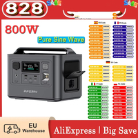 Aferiy P010 Portable Power Station 800W 512Wh Outdoor Generator 8 Outputs 1.5H Full Charge 3500+ Cycles Lifepo4 Battery-Eu Plug