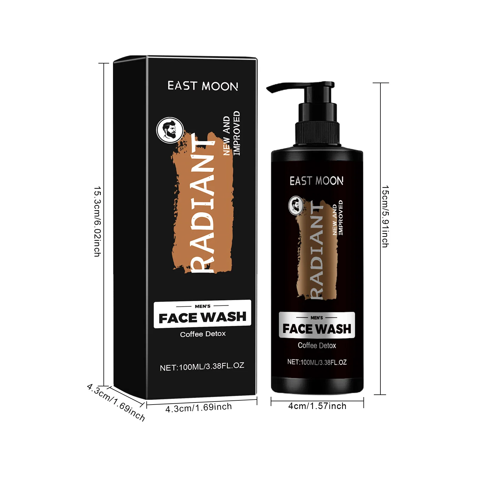 East Moon 100g Men Shrink Pores Facial Cleanser Oil Control Moisturize Exfoliate Face Anti Acne Hydrating Refresh Face Cleanser - Image 6