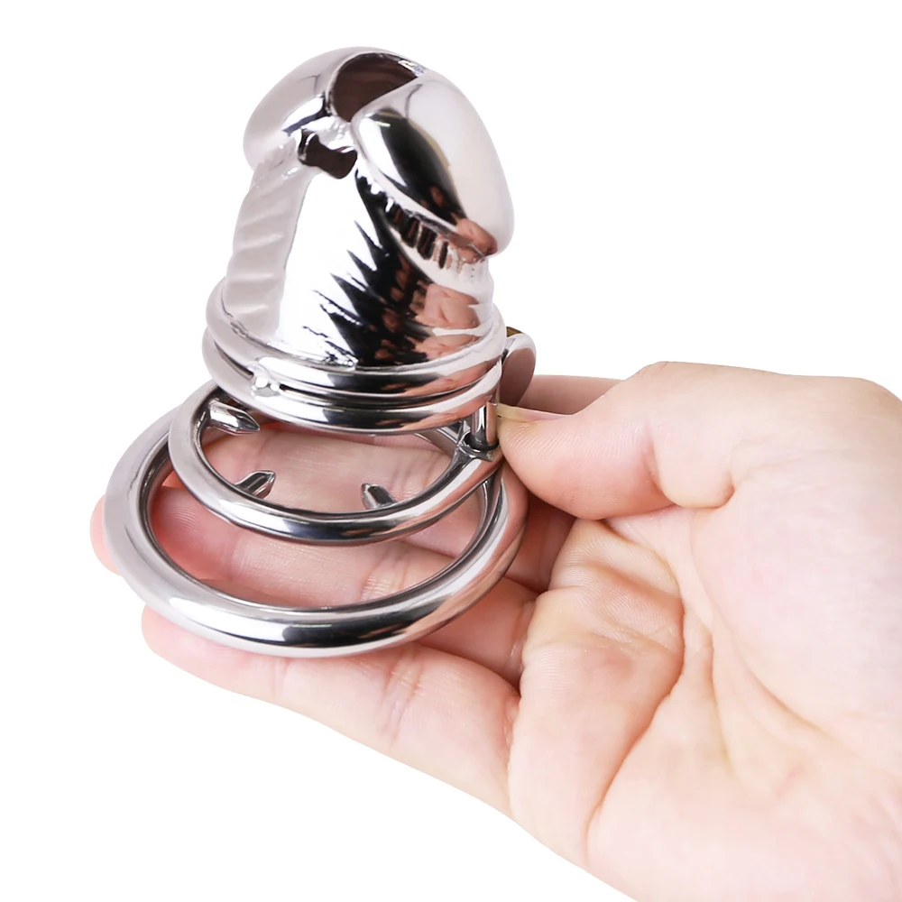 

BDSM Male Chastity Device Stainless Steel Cock Cage Hand-polished Penis Ring Cock Ring Cock Cages Trainer Belt Sex Toys