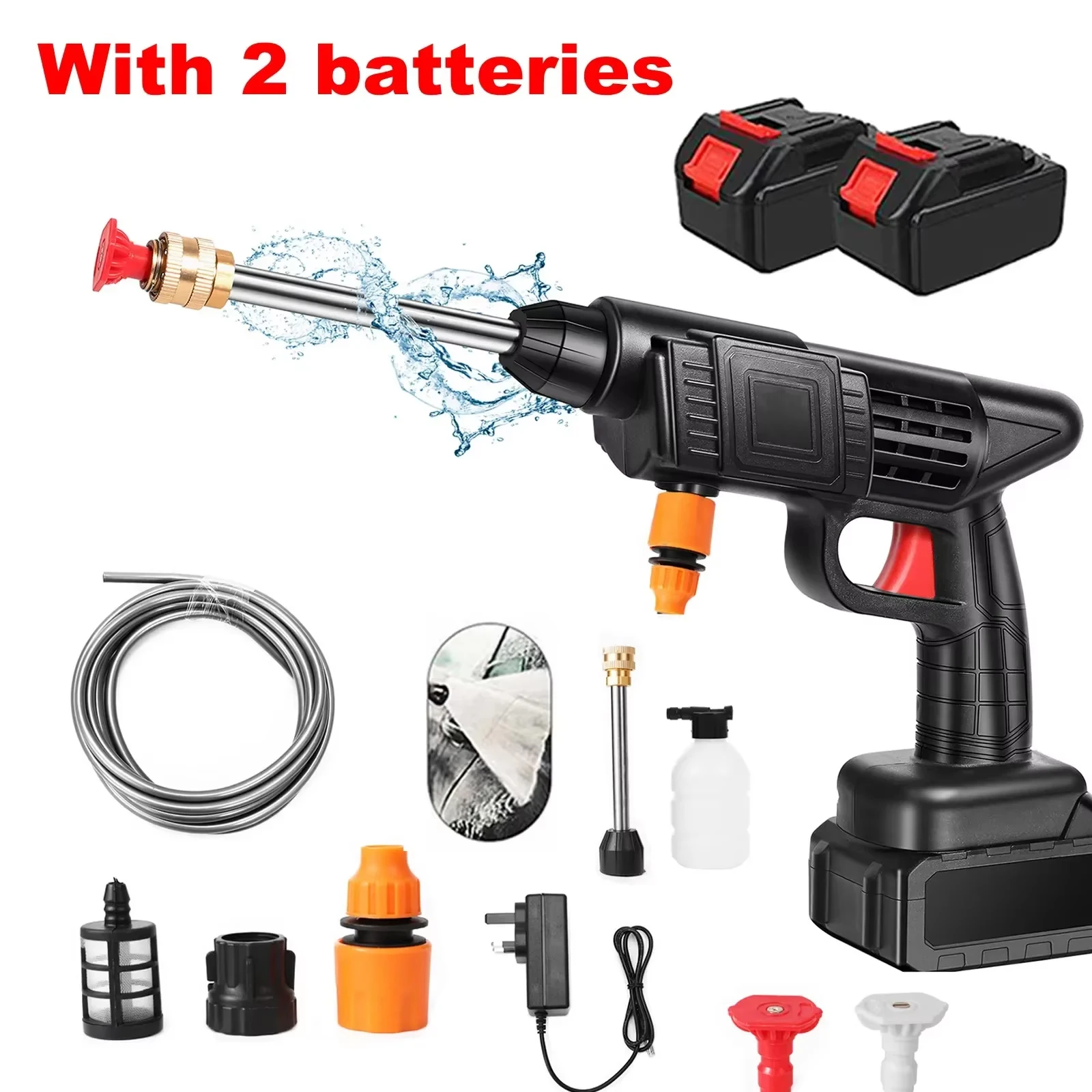 50Bar Draadloze Hogedrukreiniger Wasmachine Spray Waterpistool Wasstraat Druk Water Reinigingsmachine voor Makita 21V Batterij