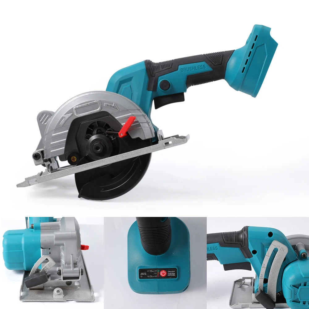 Brushless Circular Saw 5 Inch 125mm Multifunctional Woodworking Cutting Tool Electric Circular Saw for Makita 18V Battery