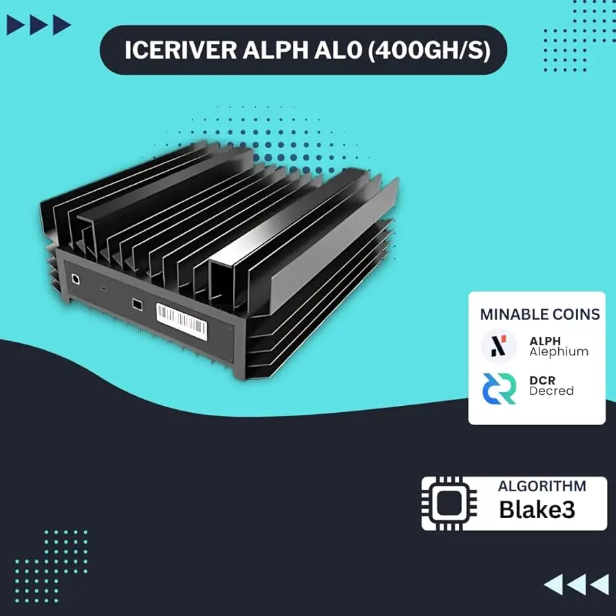 

КУПИТЬ 2 ПОЛУЧИТЬ БЕСПЛАТНО Новый майнер ALPH IceRiver AL0 400 ГГц/с 100 Вт от майнинга IceRiver Алгоритм Blake3. asic miner