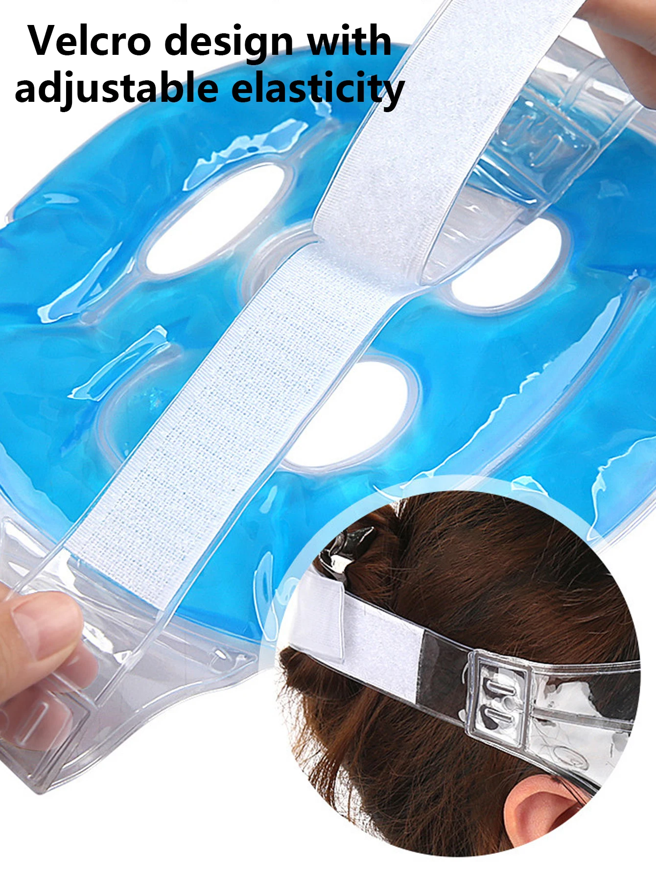 Gel Face Cooler Mask Ice Bag for Face Therapy Face Cooling Mask Gel Hot Skin Care Tool Gel Face Mask Skin Firming Face Ice Pack view 2