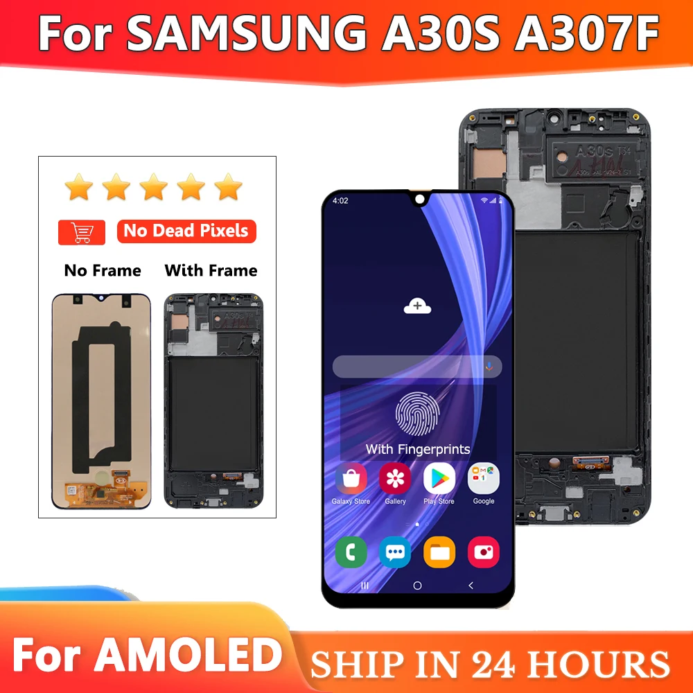 

AMOLED For Samsung Galaxy A30S LCD Touch Screen Digitizer Assembly Display For Samsung A30s A307 A307F A307G A307YN display